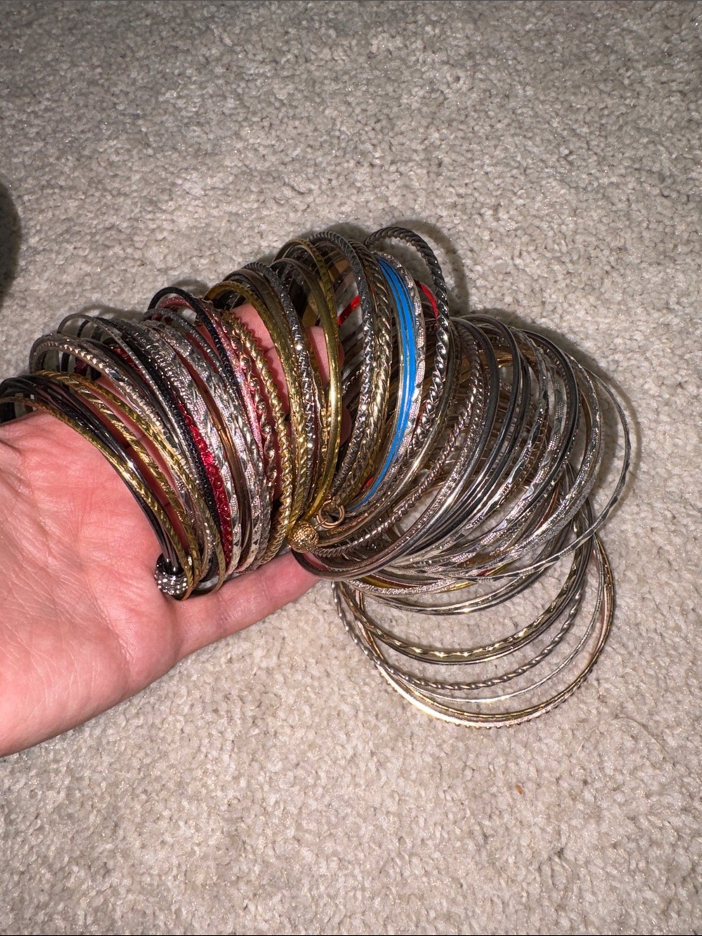 Unbranded Bangle Bracelet Set Women OS Multicolor Good Stackable Textured Lot